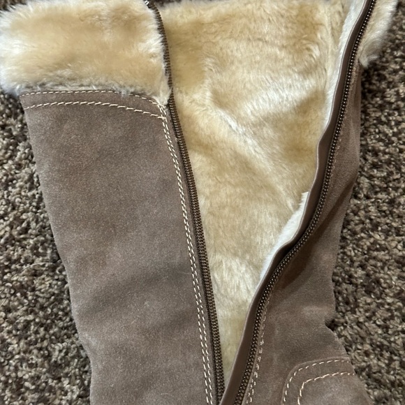 Baretraps Leather Suede Boot Faux Fur Lined Cathy Size 7.5 - Picture 4 of 9